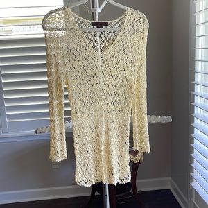 Pleats Collection Swimsuit Coverup, Size Medium